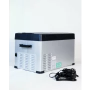 Pachet frigider auto cu compresor smart cooler 30l , 12/24/220v, cu display LCD si bluetooth, transformator 220V inclus, taxa verde inclusa+Husa de protectie termoizolanta