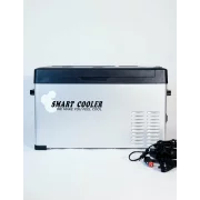Pachet frigider auto cu compresor smart cooler 30l , 12/24/220v, cu display LCD si bluetooth, transformator 220V inclus, taxa verde inclusa+Husa de protectie termoizolanta