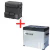 Pachet frigider auto cu compresor smart cooler 50l , 12/24/220v, cu display LCD si bluetooth, transformator 220V inclus, taxa verde inclusa+Husa de protectie termoizolanta