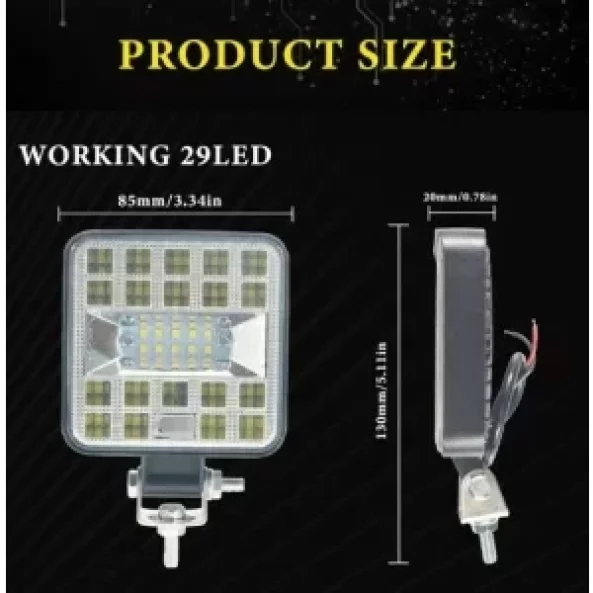 LED projektor P.TIP 32-OFF ROAD: 4&amp;quot;/87W /12V-24V/IP 67 Vízálló