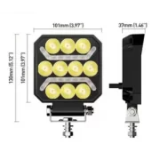 LED projektor P.TIP 39-OFF ROAD: 4&amp;quot;/28W /12V-24V/3000 LM/ IP 67 Vízálló
