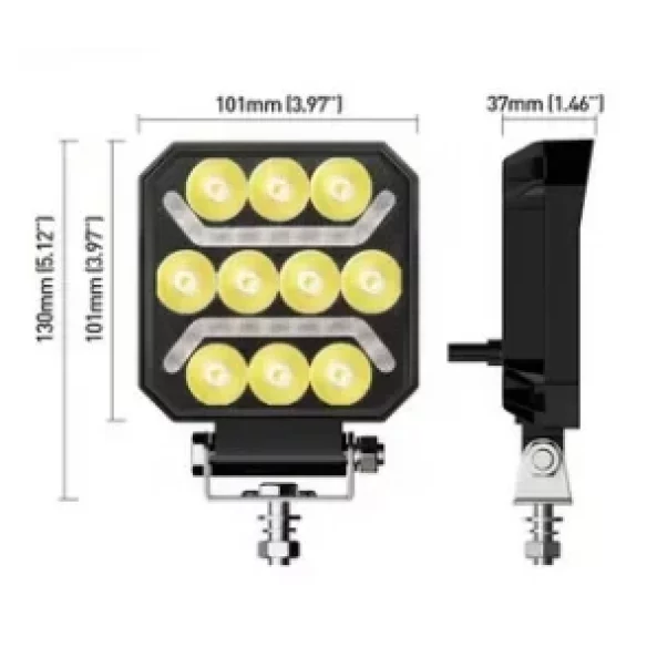 LED projektor P.TIP 39-OFF ROAD: 4&amp;quot;/28W /12V-24V/3000 LM/ IP 67 Vízálló