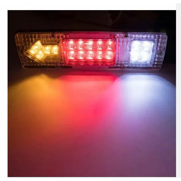 Luz de freno trasera P.TYP 40-OFF ROAD: 12V-24V luz blanca Resistente al agua