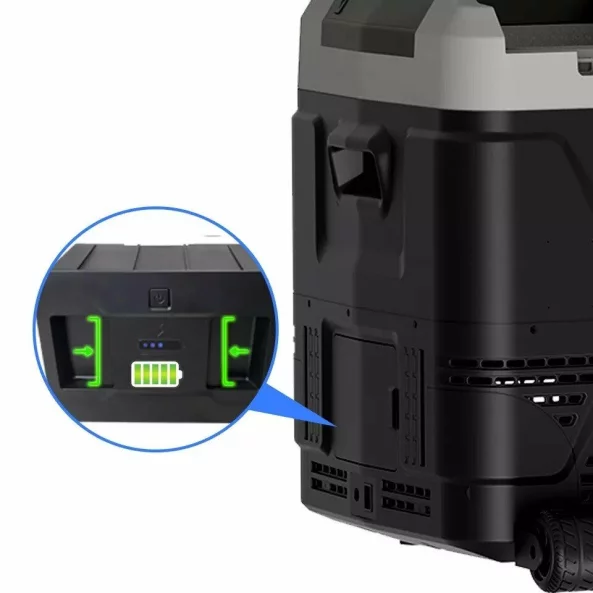 Автохладилник с компресор Smart Cooler, с Bluetooth, двойна зона на охлаждане, капацитет 60L, вградена батерия, включена еко такса.