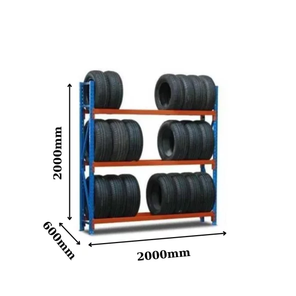 Raft profesional pentru depozitare anvelope L2000xl600xH2000, 900 kg