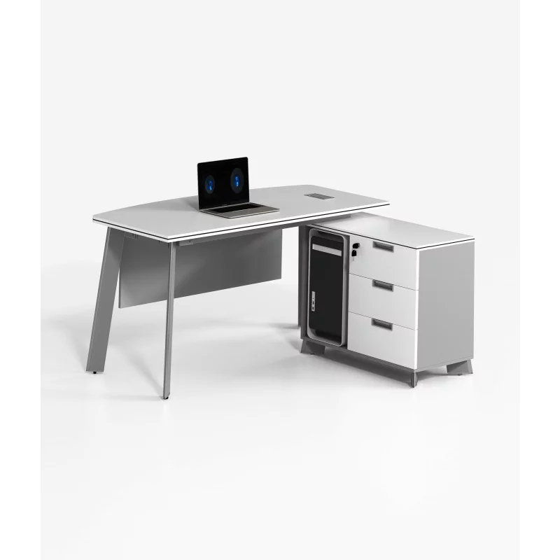 Masă birou cu dulap lateral ,design modern și elegant ,calitate premium , dimensiuni 1600*1400*750