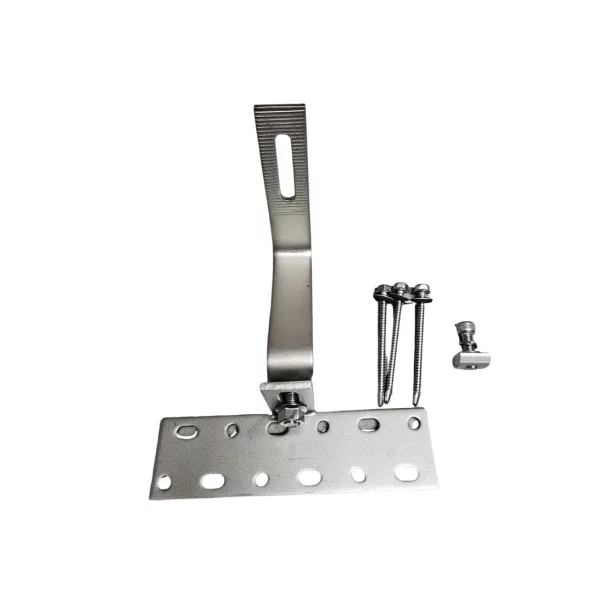Clema reglabila pentru acoperis tigla compatibila cu sinele R19 / R22 (prindere laterala)