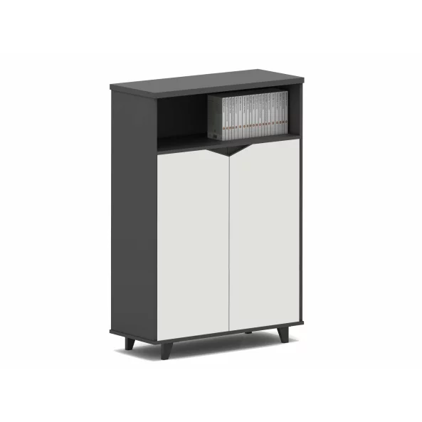 Corp mobilă birou cu 2 usi  / comodă cu 2 usi si spatiu de bibliotecă ,design modern și elegant ,calitate premium , dimensiuni 800*400*1200