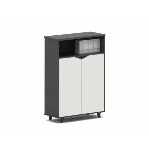 Mobiliario de oficina de 2 puertas / cómoda de 2 puertas y espacio para librería, diseño moderno y elegante, calidad premium, dimensiones 800*400*1200