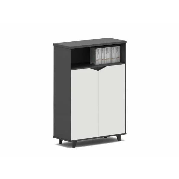 Corp mobilă birou cu 2 usi  / comodă cu 2 usi si spatiu de bibliotecă ,design modern și elegant ,calitate premium , dimensiuni 800*400*1200