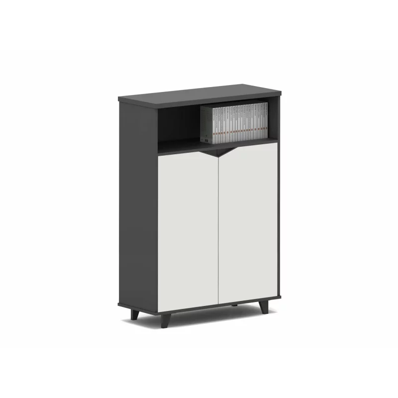 Corp mobilă birou cu 2 usi  / comodă cu 2 usi si spatiu de bibliotecă ,design modern și elegant ,calitate premium , dimensiuni 800*400*1200