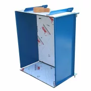 Elektricheski aluminiev asans-or, maksimalna visochina 18 m, s promenliv iegiel + transportna kolichka za fotovoltaichni paneli + tovarna transportna kolichka
