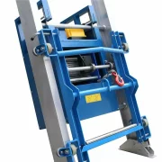 Elektricheski aluminiev asans-or, maksimalna visochina 18 m, s promenliv iegiel + transportna kolichka za fotovoltaichni paneli + tovarna transportna kolichka