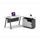 Masă birou pentru colț cu dulap lateral ,picioare metalice ,design modern și elegant ,calitate premium , dimensiuni 1600*800*750