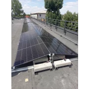 Komplett EAST-WEST 2X5 rendszer, előtétlemezek rögzítése 10 db fotovoltaikus napelem 10 és 15 fokos szögben