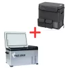 Pachet frigider auto cu compresor smart cooler 40l , 12/24/220v, cu display LCD si bluetooth, transformator 220V inclus, taxa verde inclusa+Husa de protectie termoizolanta