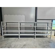 Бял професионален рафт за съхранение L5800x600xH2000, 2400 кг.