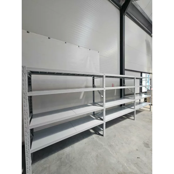 Бял професионален рафт за съхранение L5800x600xH2000, 2400 кг.
