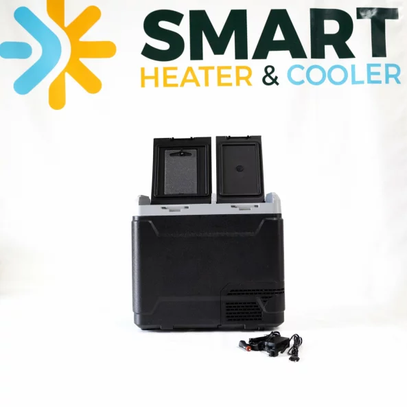 Автохладилник с компресор Smart Cooler, с Bluetooth, двойна зона на охлаждане, капацитет 60L, вградена батерия, включена еко такса.