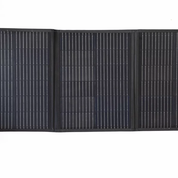 Panou solar portabil 100W, pliabil in 3 bucati, IP65 cu alimentare directă pentru frigidere auto, flexibil, pentru cabane, rulote, cort, camping
