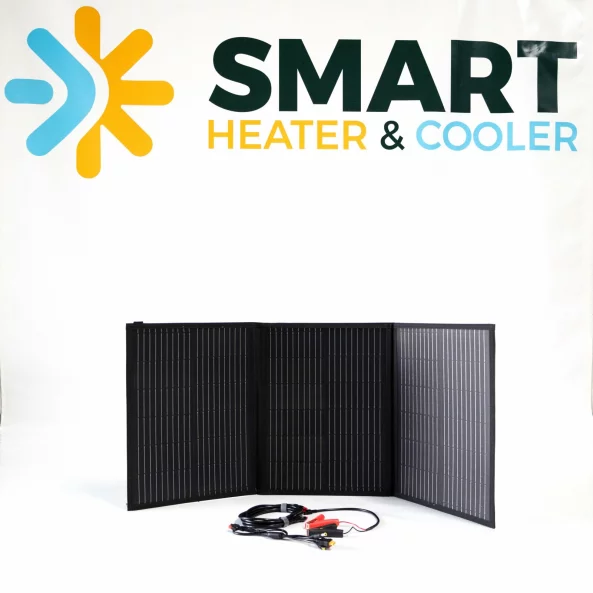 Panou solar portabil 100W, pliabil in 3 bucati, IP65 cu alimentare directă pentru frigidere auto, flexibil, pentru cabane, rulote, cort, camping