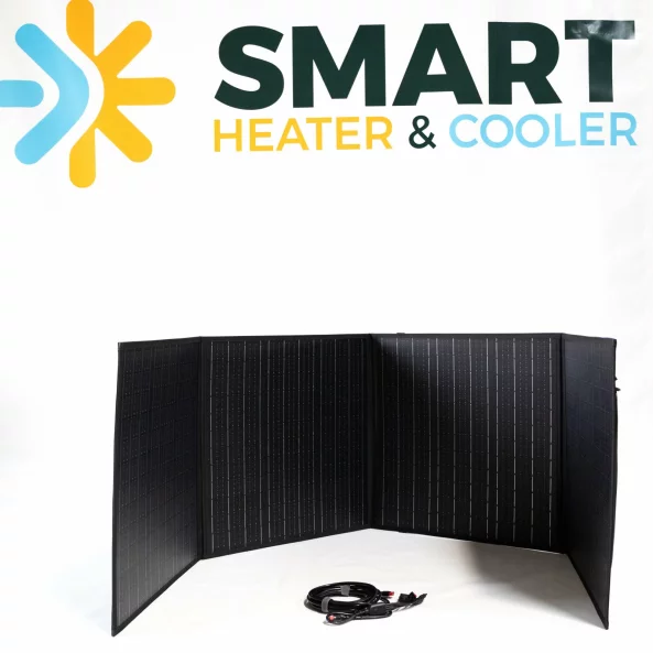 Panou solar portabil 200W, pliabil in 4 bucati, IP65 cu alimentare directă pentru frigidere auto, flexibil, pentru cabane, rulote, cort, camping