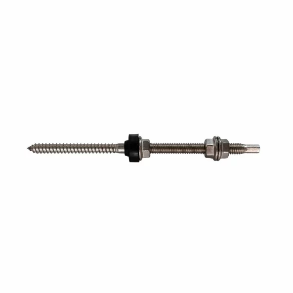 Surub fixare inox M10 X 200 mm cu cap hexagonal SW7 prevazut cu 3 piulite din inox
