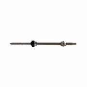 Surub fixare inox M10 X 200 mm cu cap hexagonal SW7 prevazut cu 3 piulite din inox
