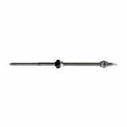 Rozsdamentes acél rögzítőcsavar M10 X 300 mm SW7 hatszögletű fejjel, 3 rozsdamentes acél anyával
