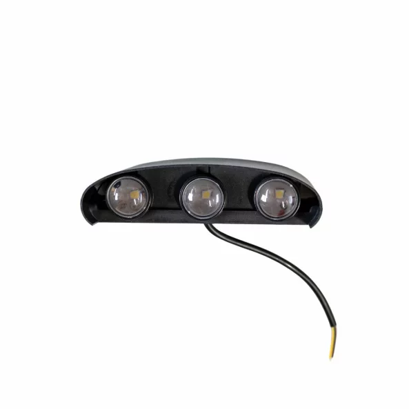 Черна външна LED лампа 6W студена светлина