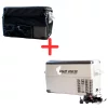 Autó hűtőcsomag kompresszoros Smart Cooler 35L, 12/24/220V, LCD kijelzővel és Bluetooth-tal, 220V-os transzformátorral, zöld díjjal + hőszigetelő védőhuzattal