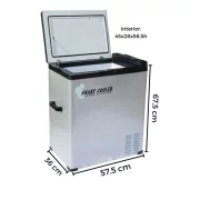 Комплект автохладилник с компресор Smart Cooler 75L, 12/24/220V, с LCD дисплей и Bluetooth, включен 220V трансформатор, включена зелена такса + термоизолационен защитен калъф