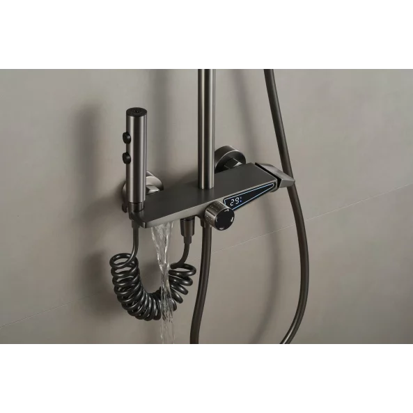 Set de duș multifuncțional cu termostat si afișaj electronic