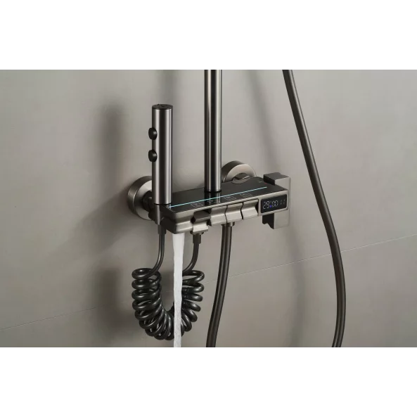 Set duș multifuncțional cu termostat integrat si afișaj de tip electronic
