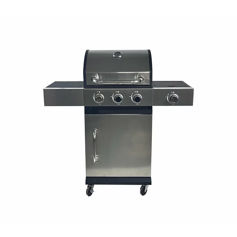 Gratar - QL-11 ,3+1 zone de gatit ,gaz, termometru, dimensiuni totale 110 X 44 X 112 cm, otel inoxidabil