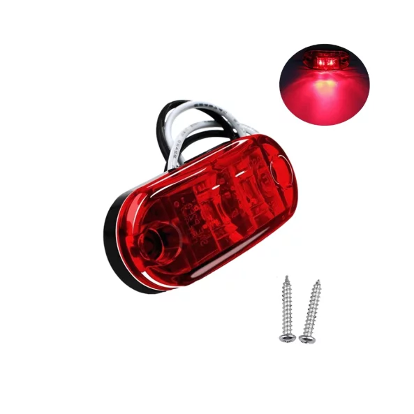 Червени маркиращи светлини P.TIP57ROSU-OFF ROAD: 12V-24V / IP67 Водоустойчиви