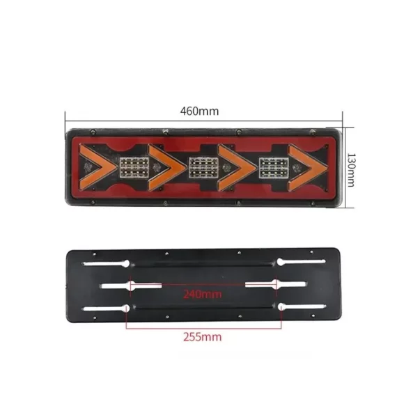 Lampa stop P.TIP69-OFF ROAD:46 cm /12V-24V /IP 67 Rezistent la apa