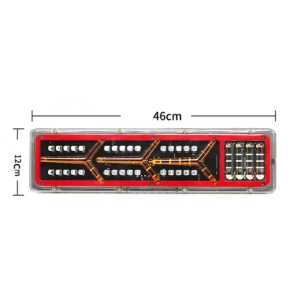 Lampa stop P.TIP71-OFF ROAD:46 cm /12V-24V /IP 67 Rezistent la apa