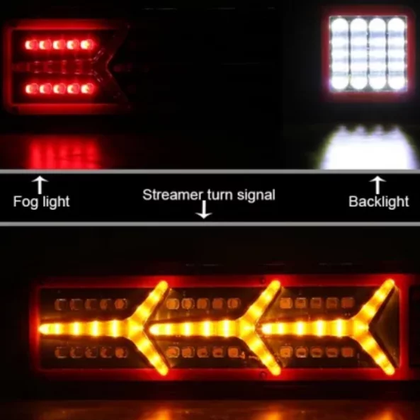 Lampa stop P.TIP71-OFF ROAD:46 cm /12V-24V /IP 67 Rezistent la apa