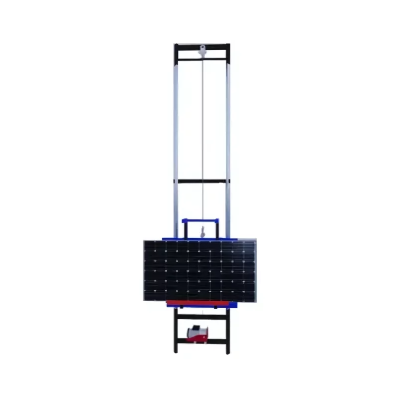 Lift electric din otel înalțime maximă 12 m, cu carucior mobil si telecomanda, pentru ridicarea mărfurilor si a panourilor solare fotovoltaice
