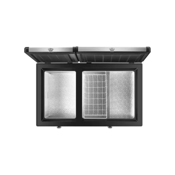 Frigider auto cu compresor smart cooler 12/24V +220 V, capacitate 80L, cu bluetooth si zonă dublă de răcire, taxa verde inclusă