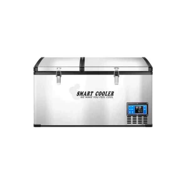 Frigider auto cu compresor smart cooler 12/24V +220 V, capacitate 80L, cu bluetooth si zonă dublă de răcire, taxa verde inclusă