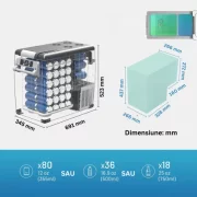 Frigider auto cu compresor smart cooler CF55 , 12/24V+220 V, cu display LCD si bluetooth