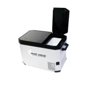 Frigider auto cu compresor smart cooler 12/24 V +220 V, cu bluetooth, zona dubla de racire, capacitate 32.2L, taxa verde inclusa
