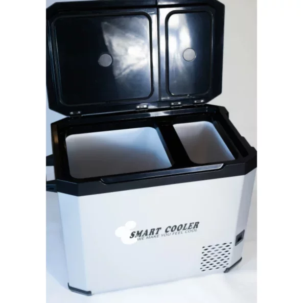 Frigider auto cu compresor smart cooler 12/24 V +220 V, cu bluetooth, zona dubla de racire, capacitate 40.2L , taxa verde inclusa
