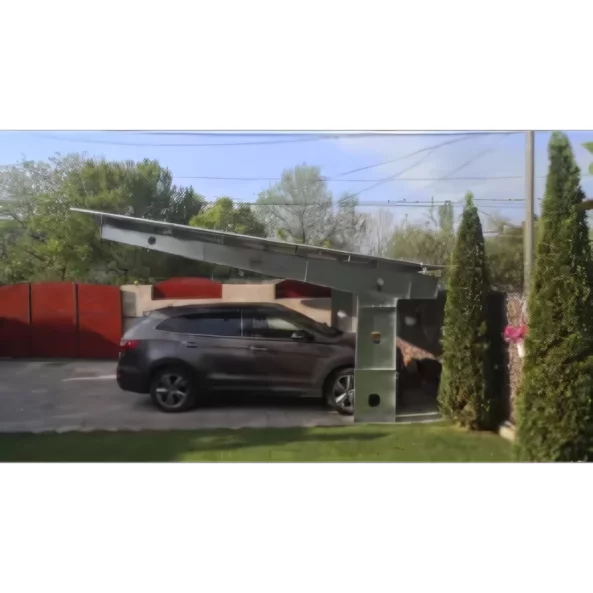 Carport fotovoltaic 2 locuri ,otel zincat, 6kW