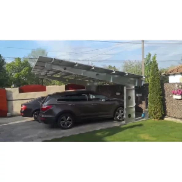 Carport fotovoltaic 2 locuri ,otel zincat, 6kW