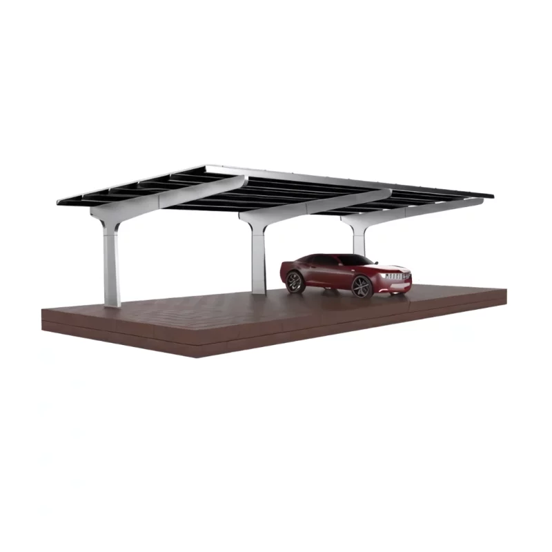 Carport fotovoltaic 4 locuri ,otel zincat, 11kW
