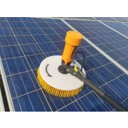 Perie simpla de curatat panouri fotovoltaice cu cablu de alimentare, motor fara perii si maner telescopic pana la 7.5 m