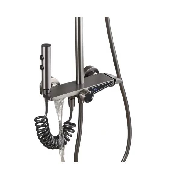 Set de duș multifuncțional cu termostat si afișaj electronic
